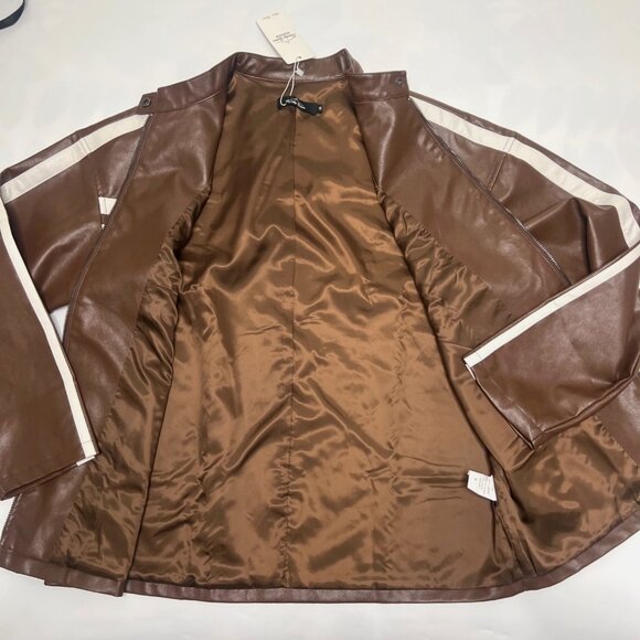 Oversize Brown Jacket Women Y2K Fashion Jacket Size Medium - Picture 5 of 13